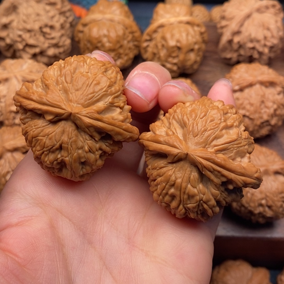 文玩核桃把件41全品球白