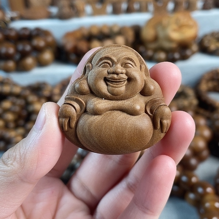 木老山檀阿弥雕刻牌