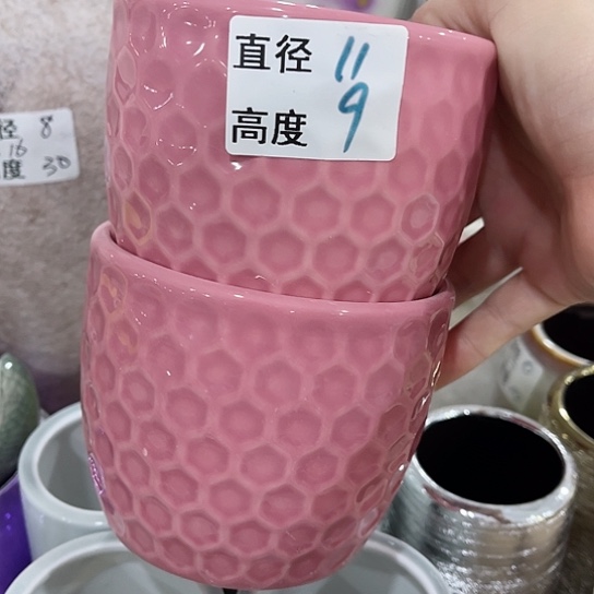 多肉绿植陶瓷花盆9.9包邮，有孔