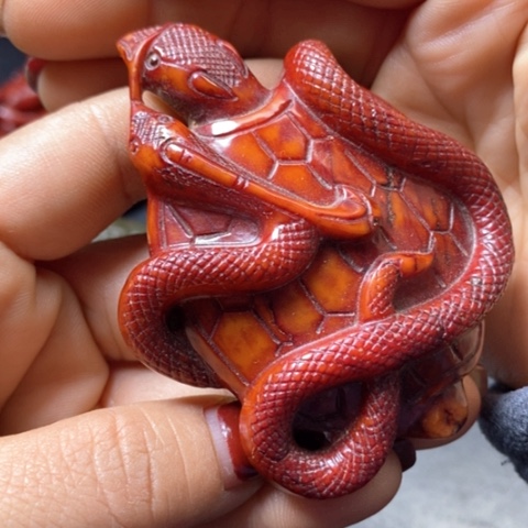 白玉菩提吊坠摆件