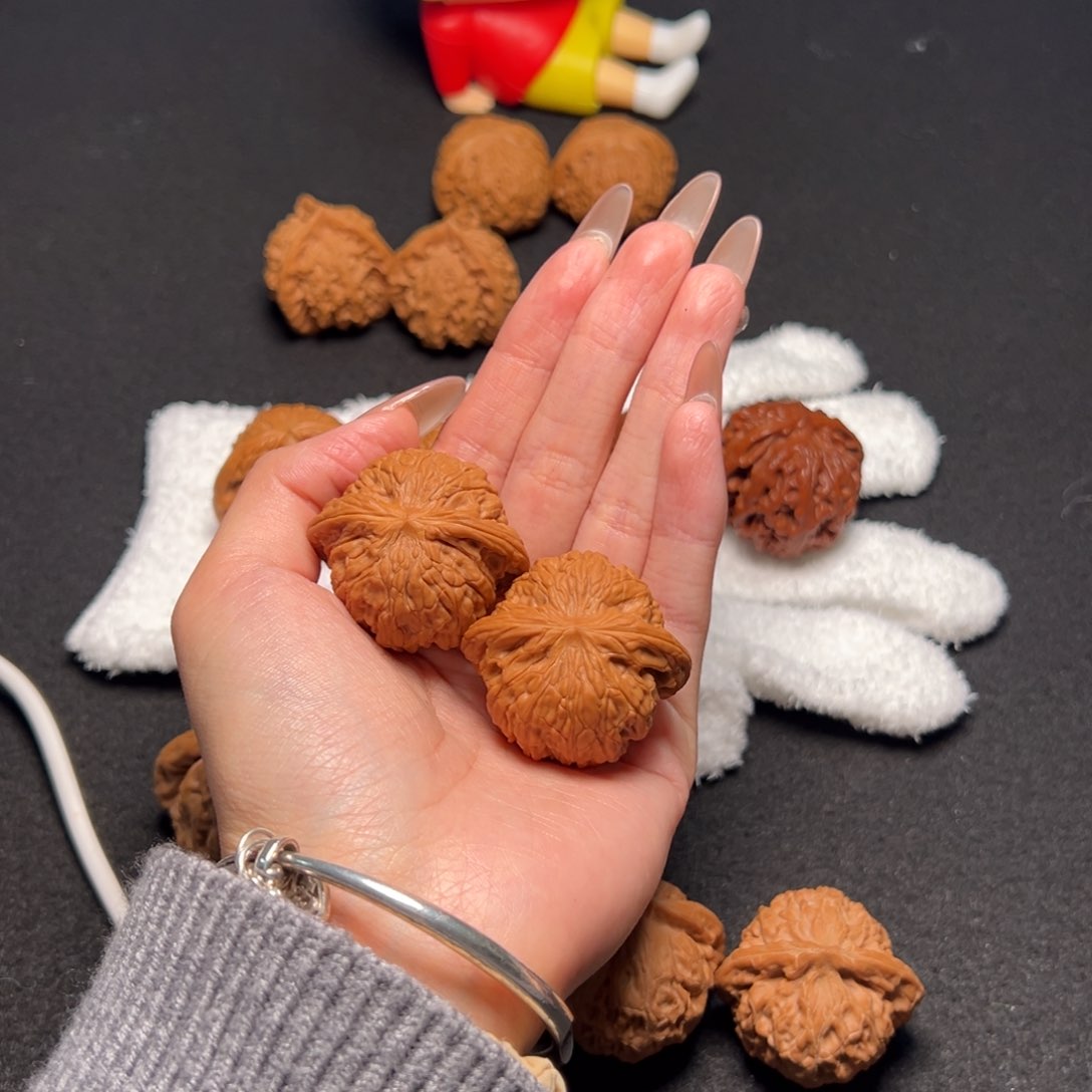 文玩核桃把件@***蓝38磨盘