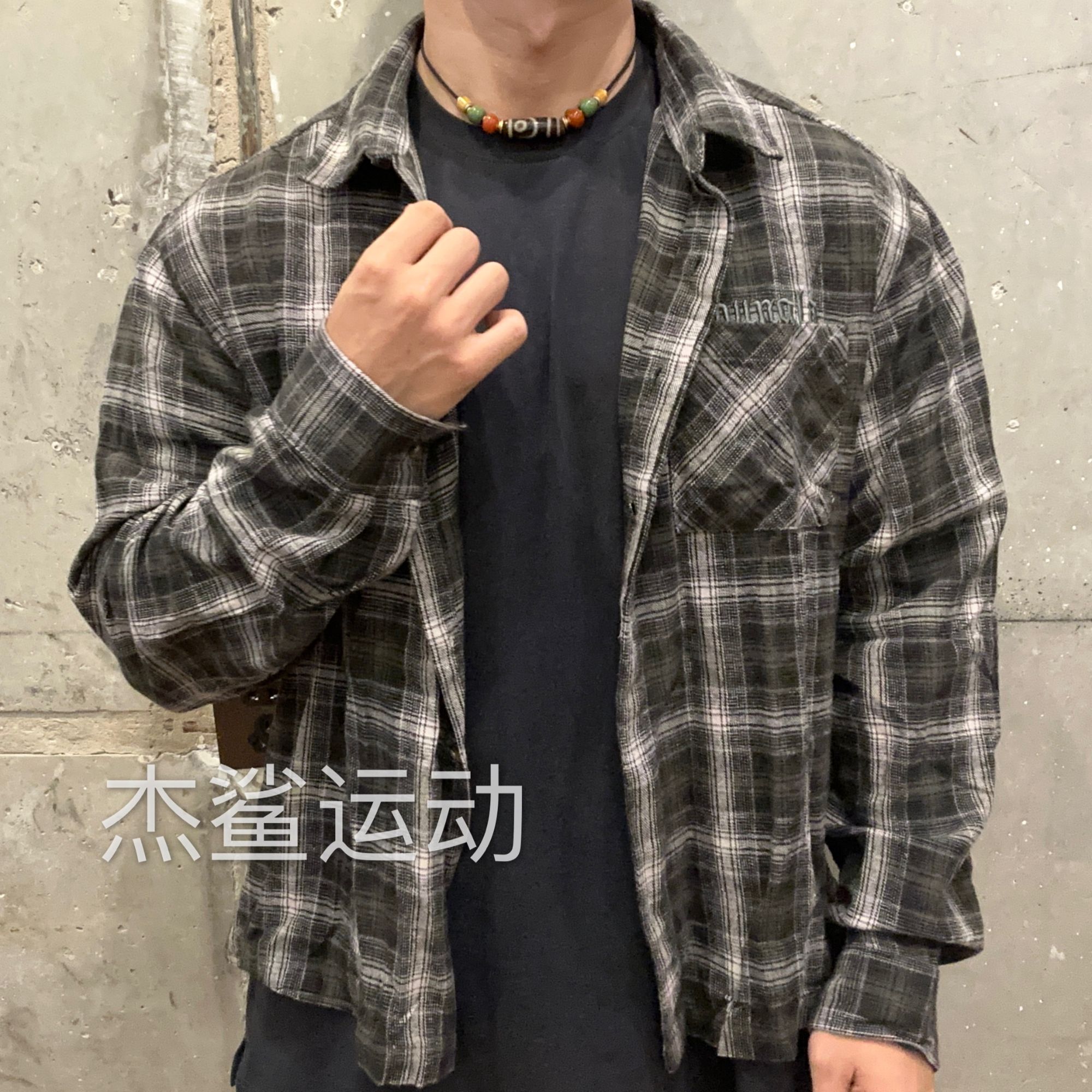 多色入福利款Youngla男女运动休闲春秋纯棉刺绣标长袖衬衫薄外套