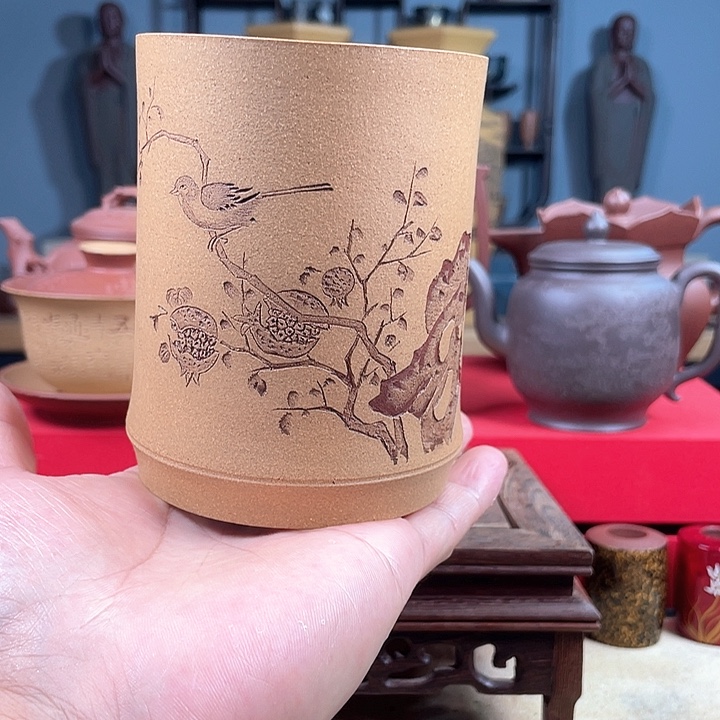 茶杯紫砂紫砂笔筒大杯茶碗微瑕