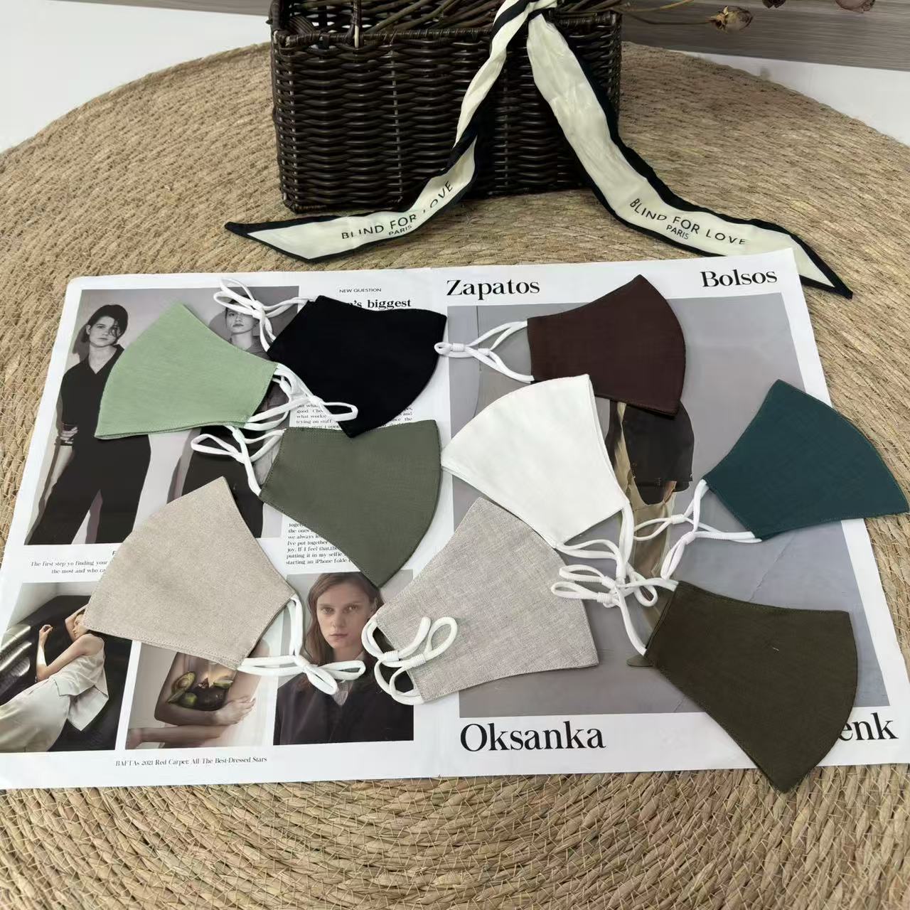 【汉麻口罩混发】汉麻21支立体水洗透气舒适感面罩口罩