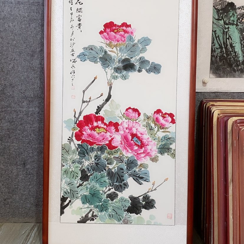 【闪购商品】国画书画作品带框125×65厘米