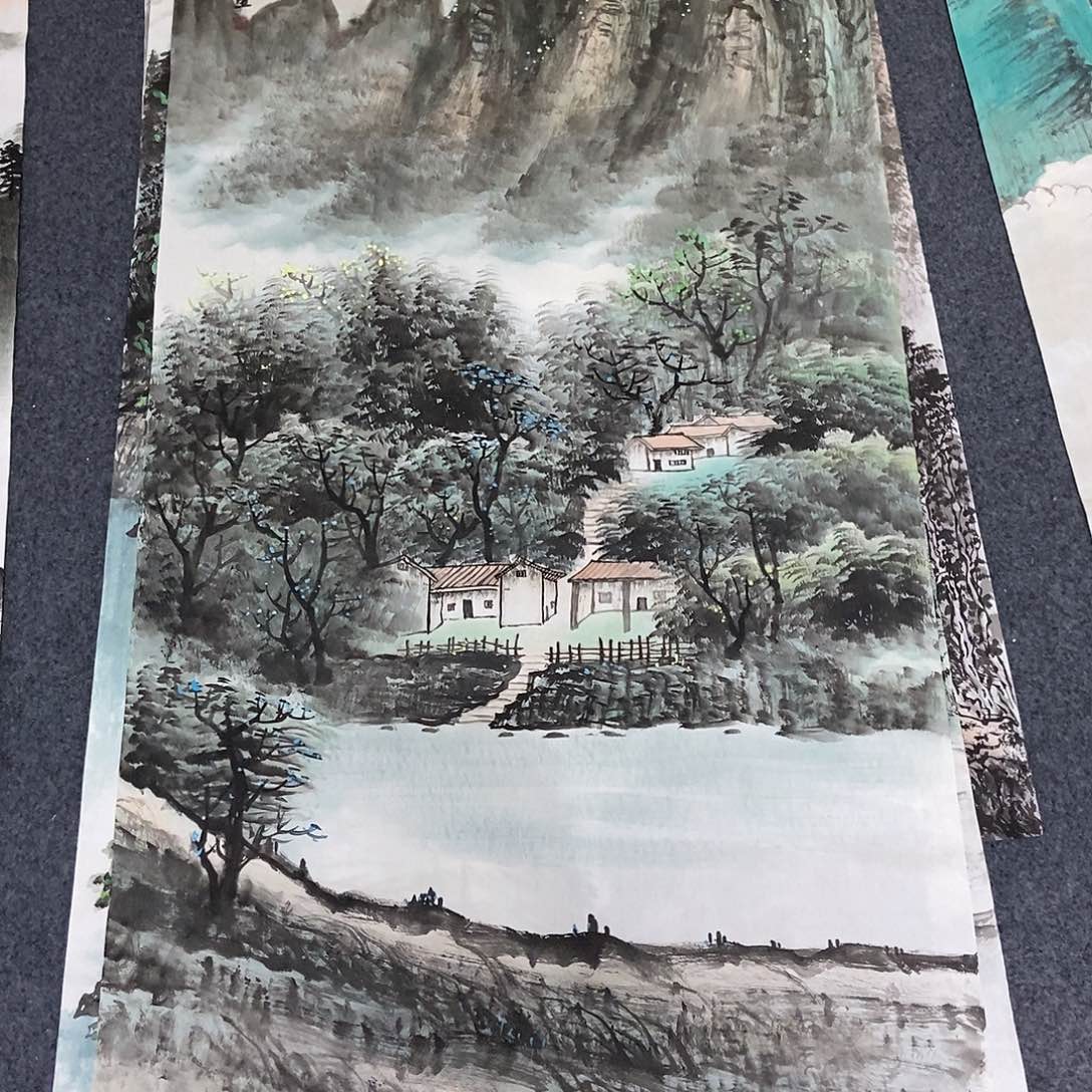 国画四尺山水一副