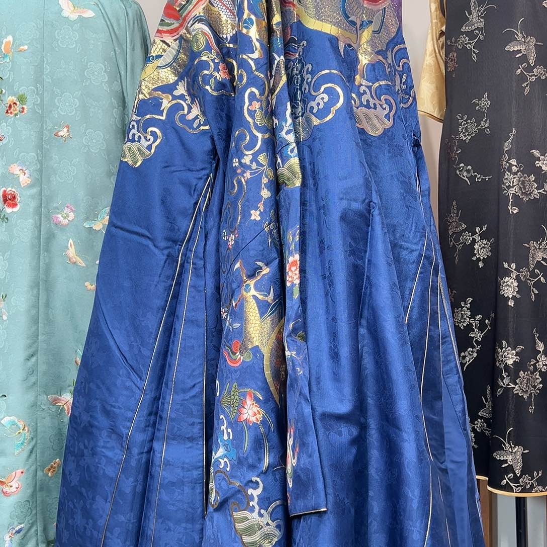 鸾羽家 蟒袍蓝色次品L