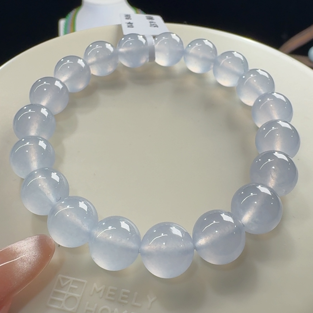 未镶嵌手链翡翠力推！！！高冰蓝钢单圈卡10mm