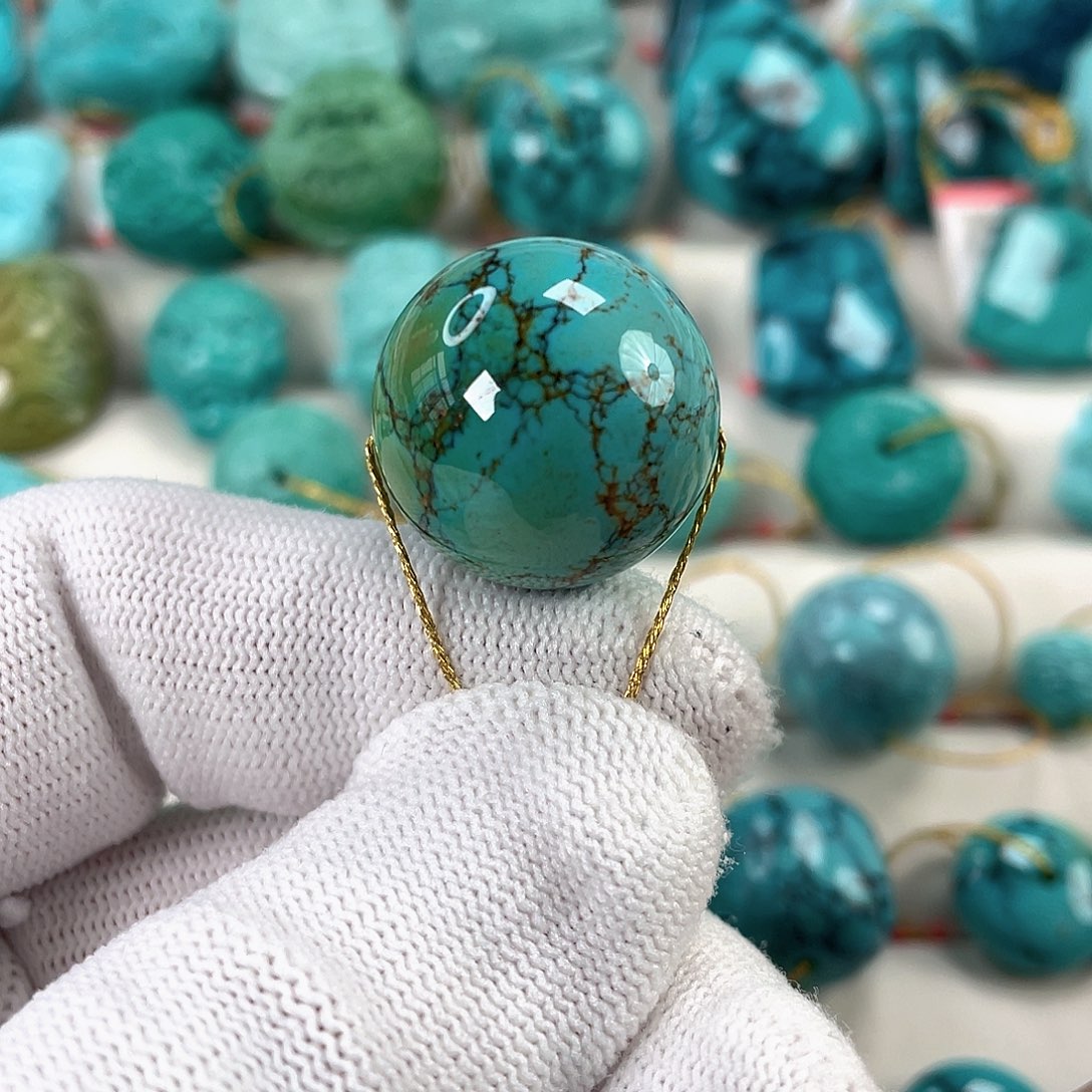 绿松石未镶嵌车挂尺寸20.6