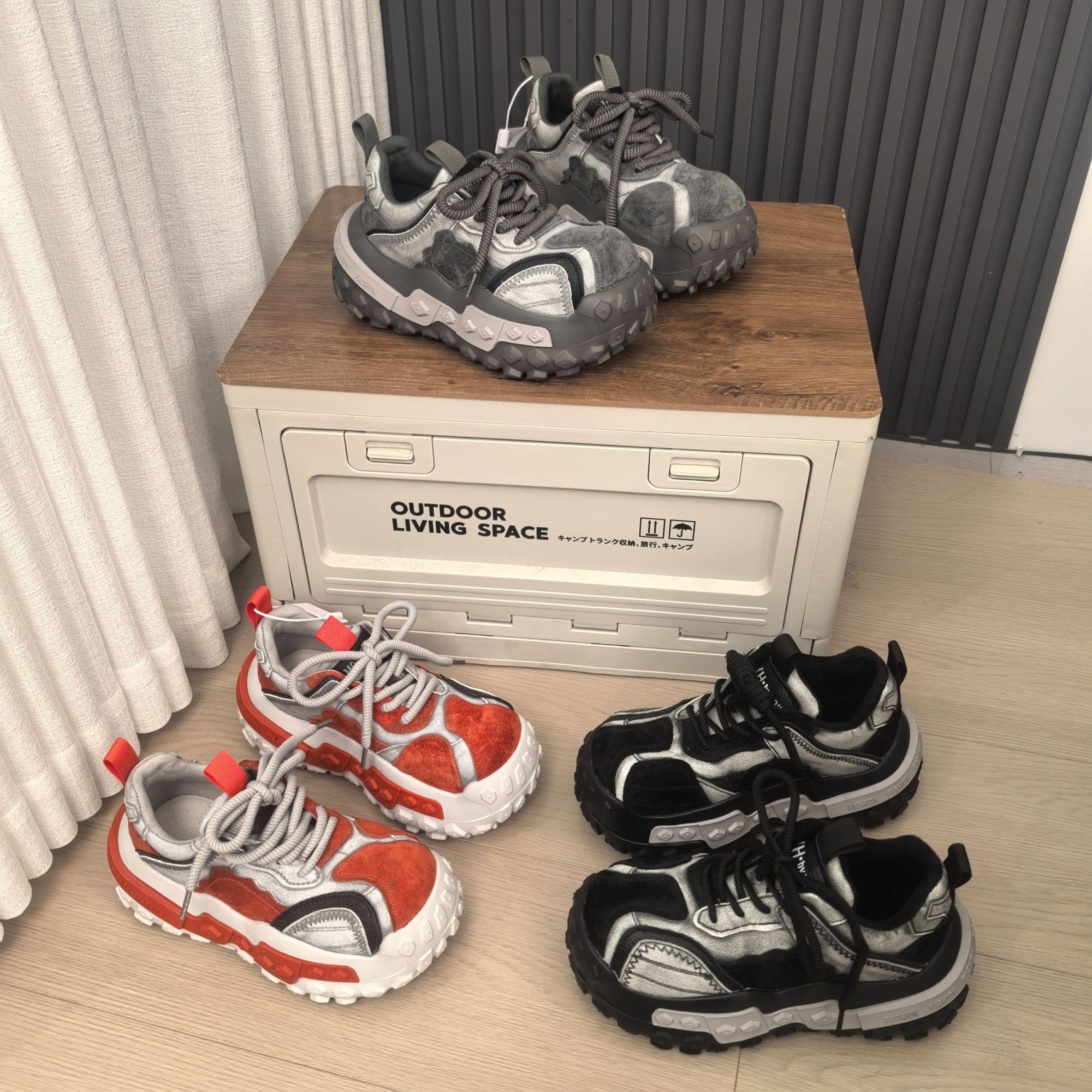 【五】【加绒/单里】2025冬季加绒厚底复古老爹鞋女运动时尚休闲女鞋