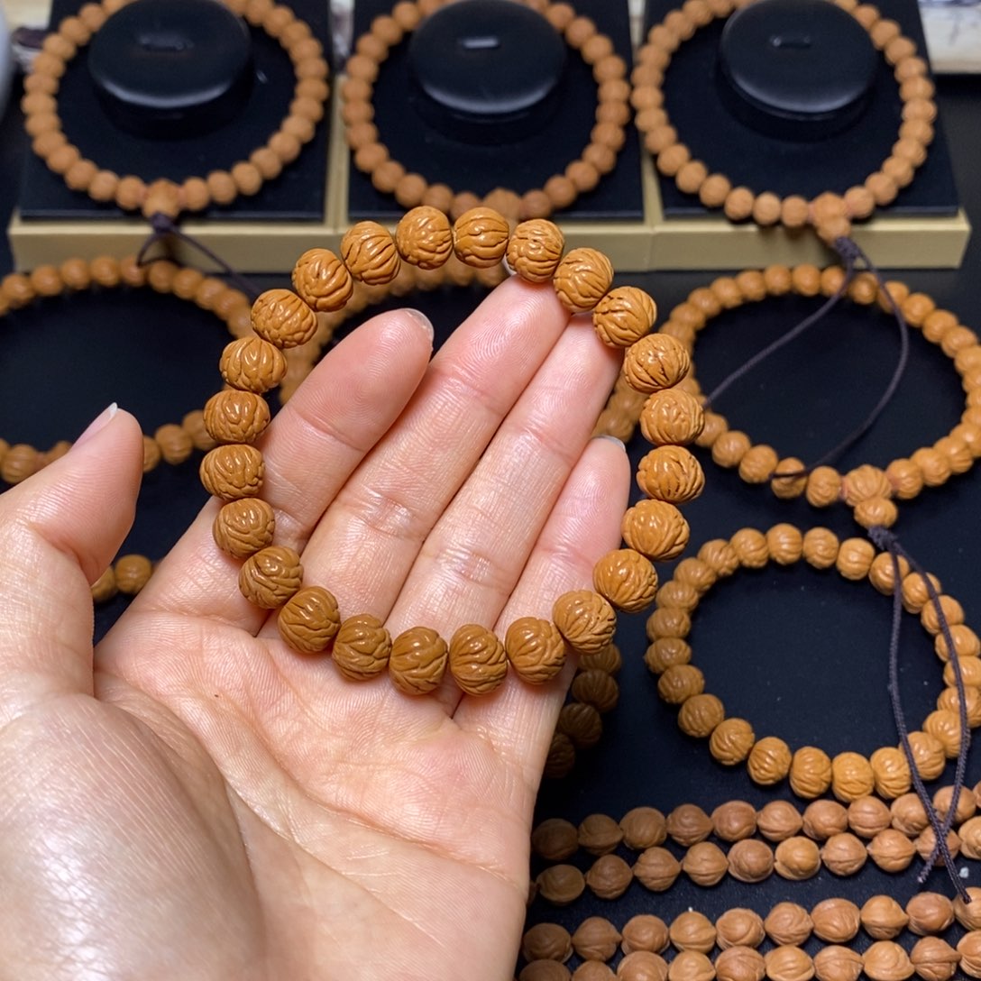 随***缘手串桃核秦岭文玩桃核手串