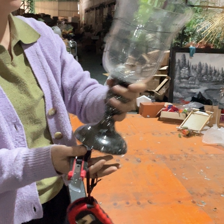 陶瓷花瓶，仿真绿植