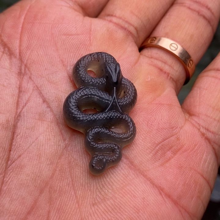 蛇纹石玉合金颈饰134