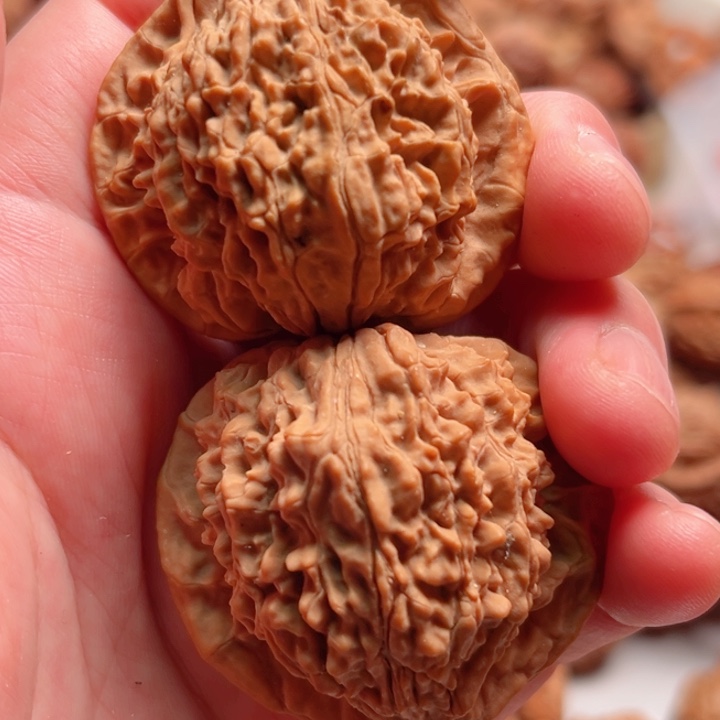 文玩核桃把件42.5蚂蚁纹公子帽