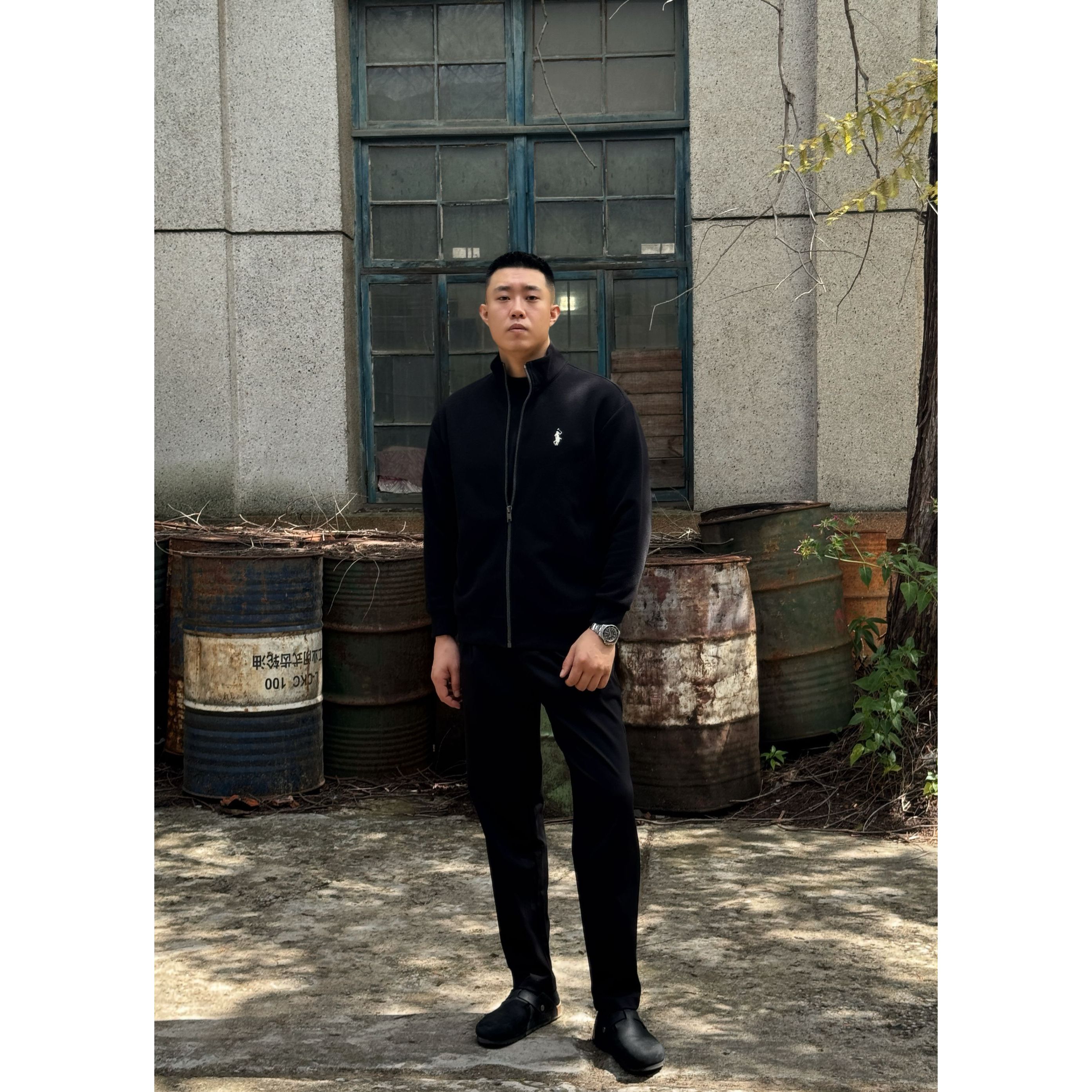 「DZ.Clean fit」战马立标刺绣-肌理感轻奢老钱风休闲外套