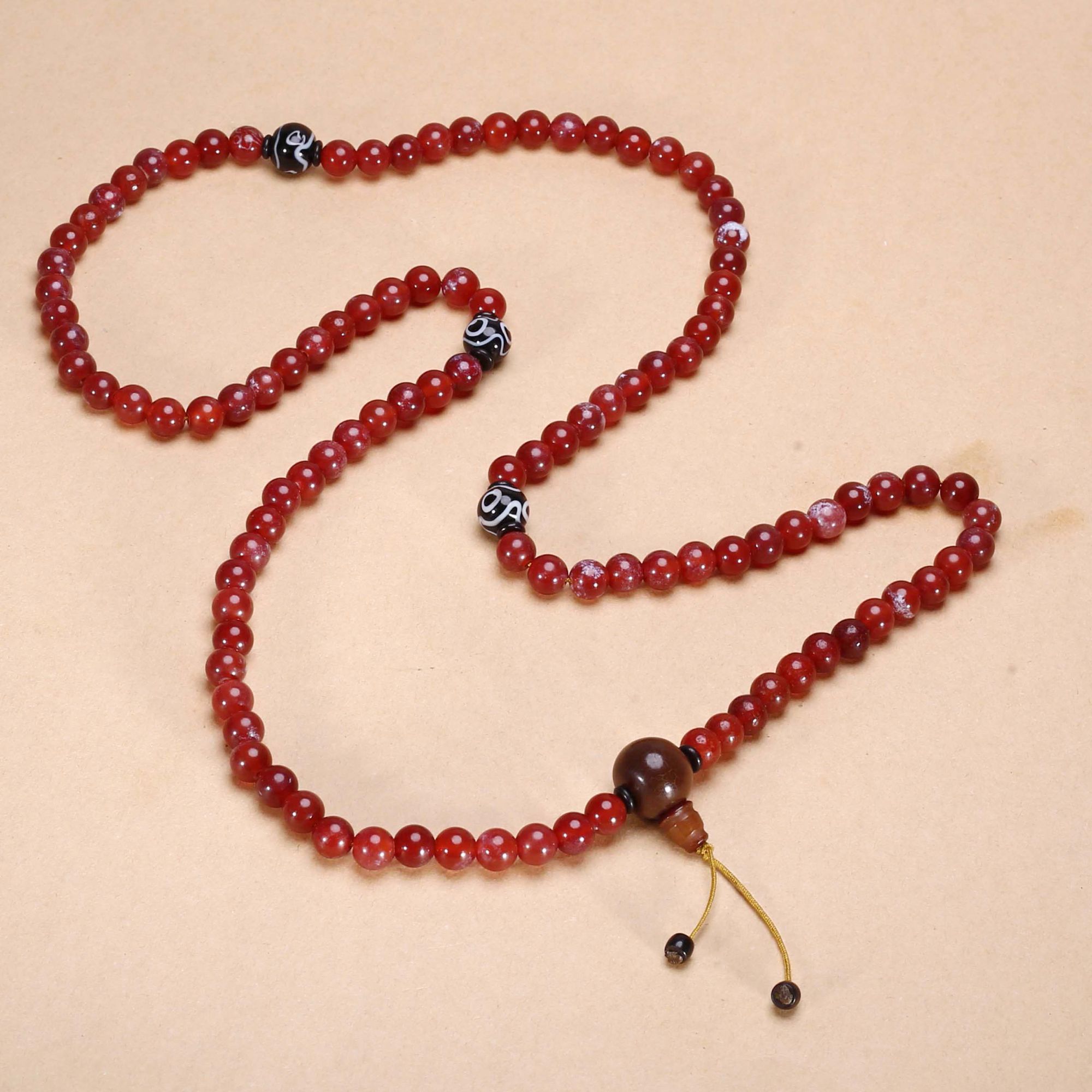 【济文阁】JZYM20110708清代 红玛瑙念珠