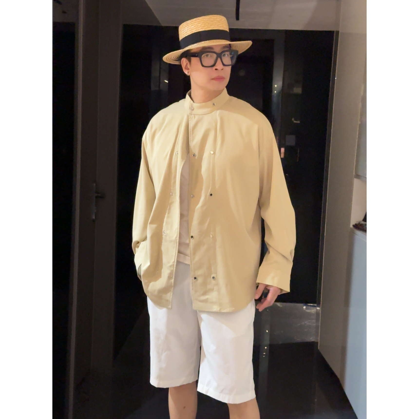 30549-简约双排扣衬衫