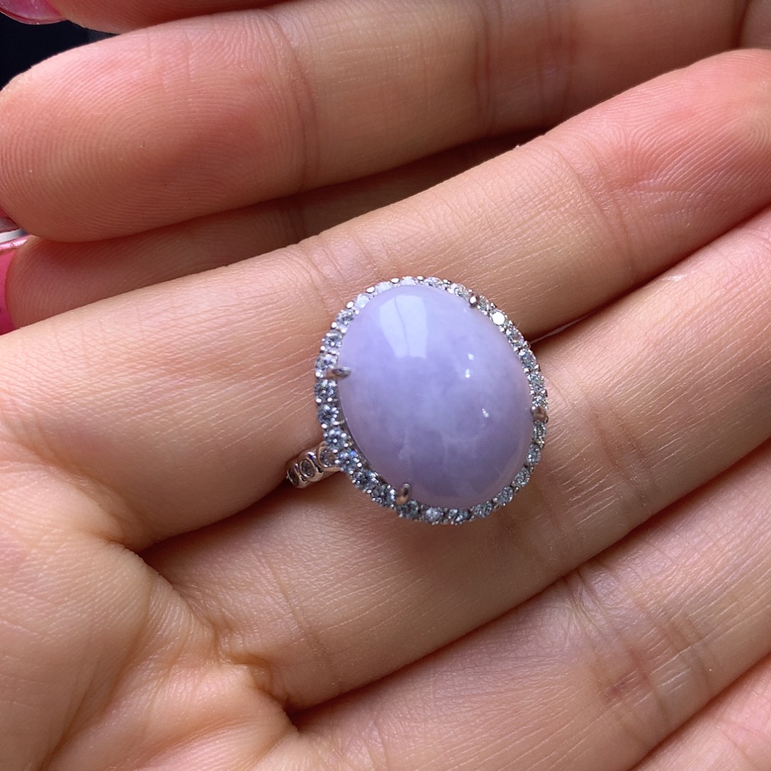 翡翠银S925镶嵌戒指08