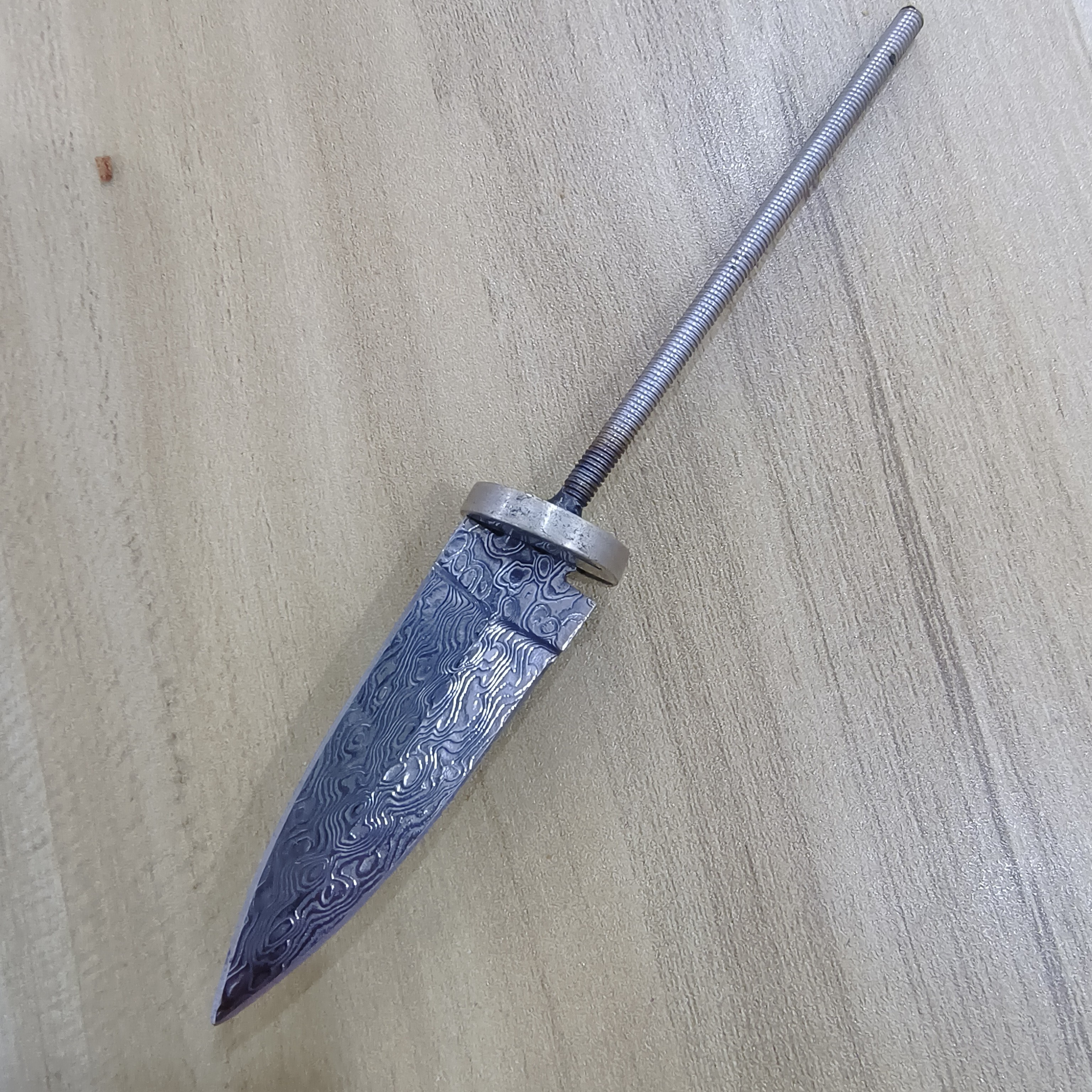 大马士革钢手工DIY茶刀坯124茶刀配件