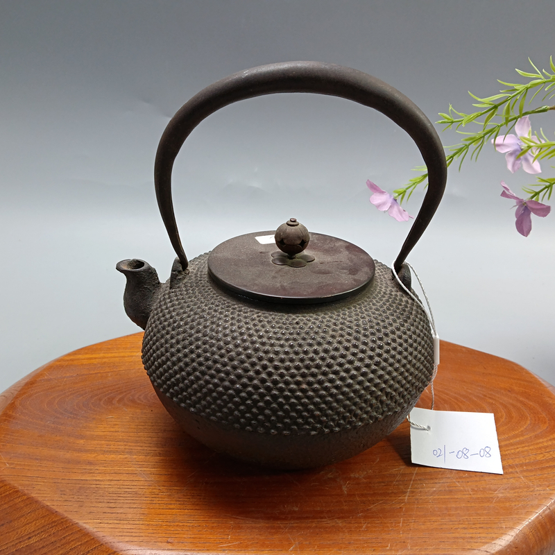 227号4-3.7铜盖铁壶摆件礼品茶周边（锈迹）价格私询