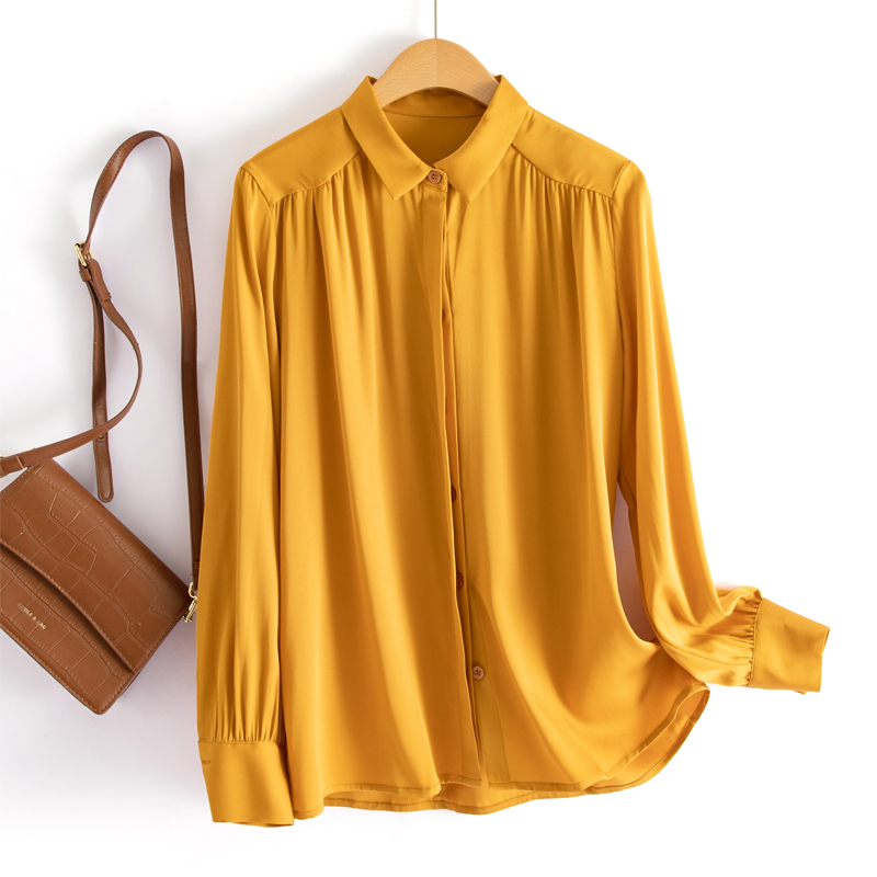 墨枝 时尚衬衫领百搭桑蚕丝衬衫S9008020
