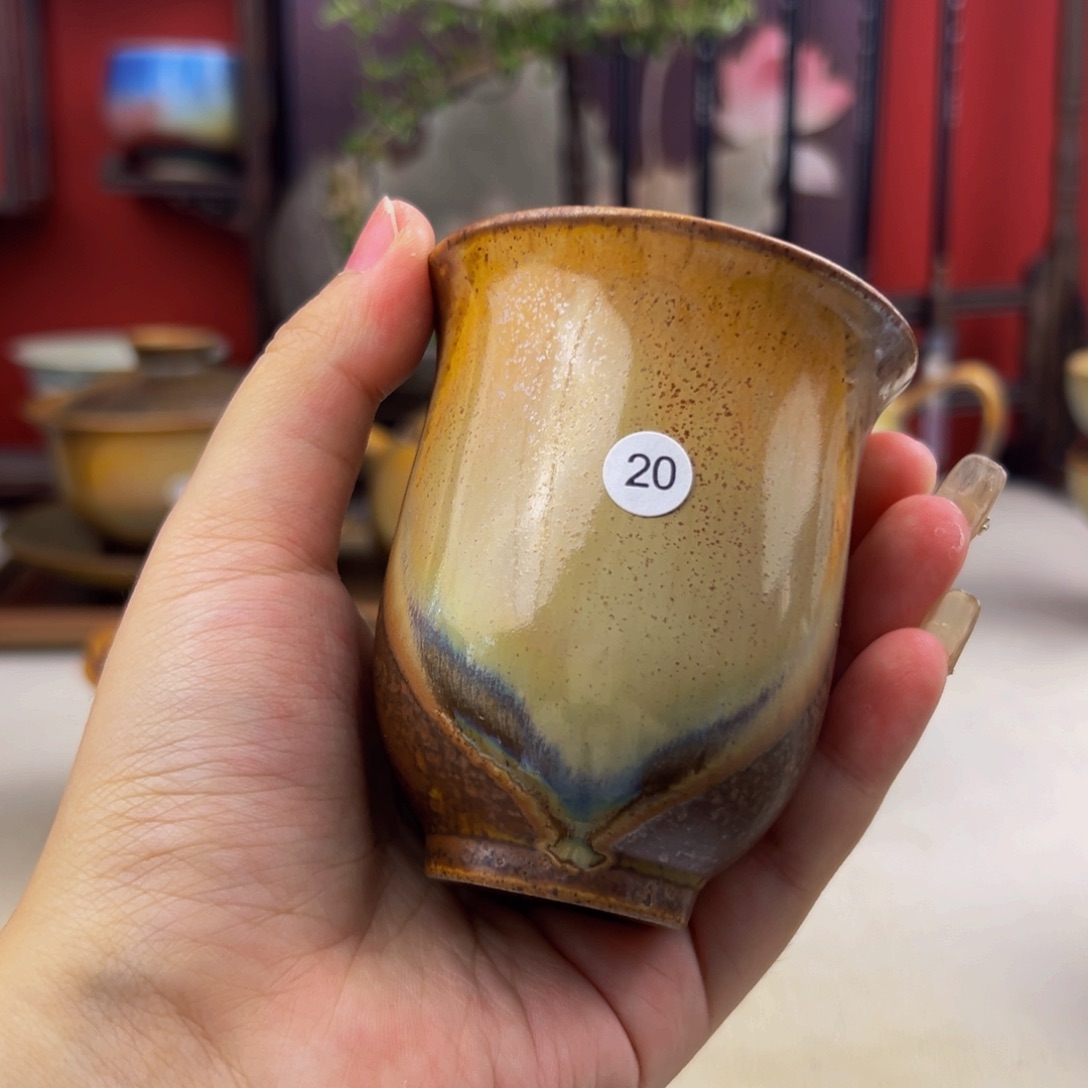 杯子纯手工柴烧主人杯