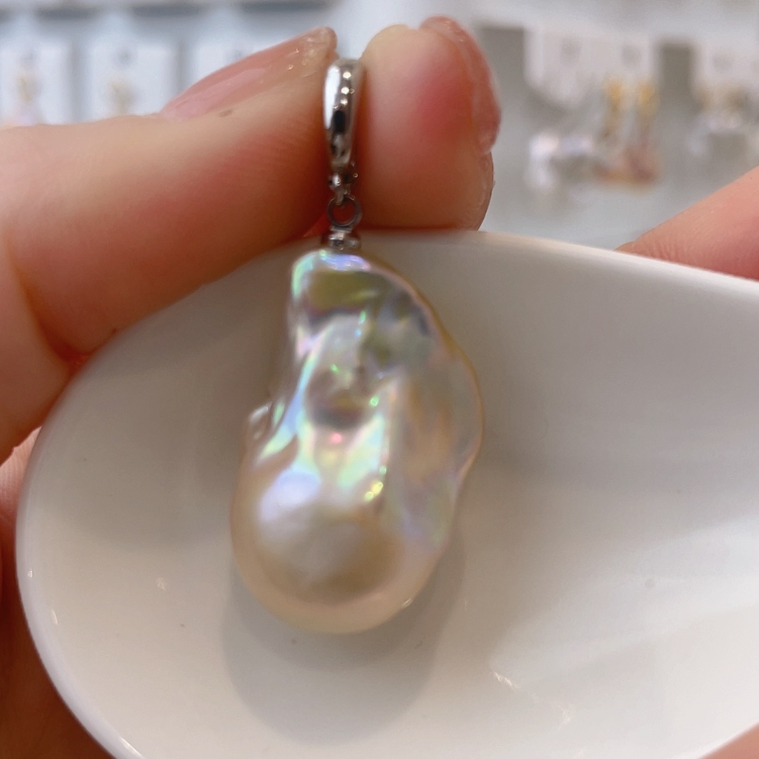 淡水珍珠颈饰银S925镶嵌小*