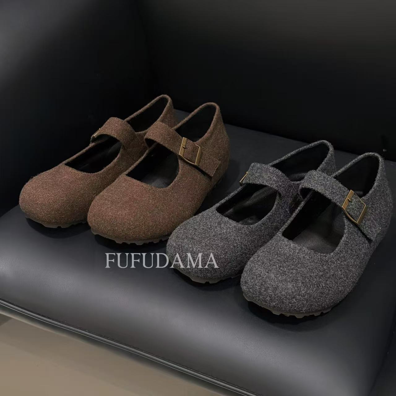 【胖福福大码女鞋】软底法式复古勃肯鞋女鞋新款秋季丽珍鞋平底单鞋