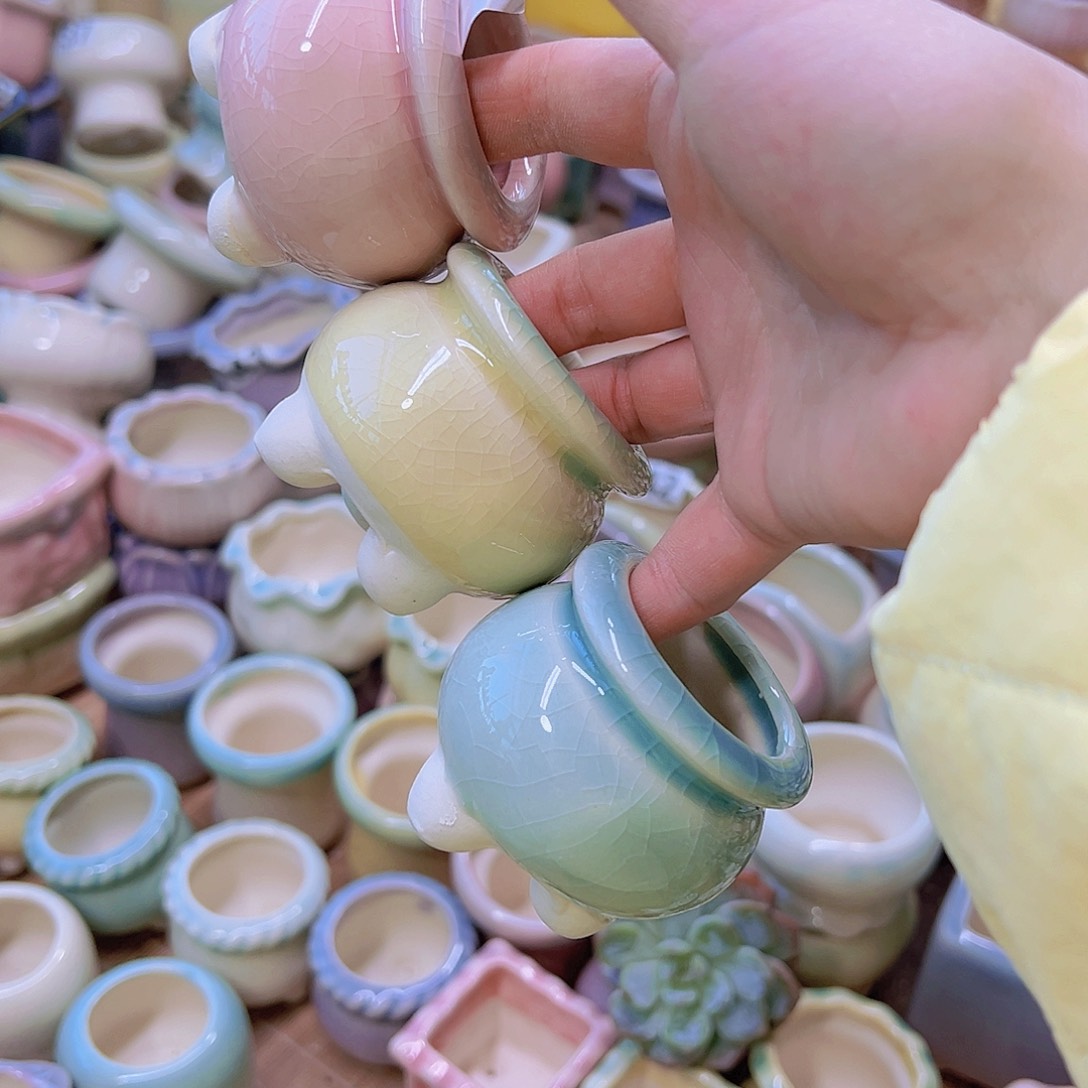 红陶陶瓷花盆当场满12包邮