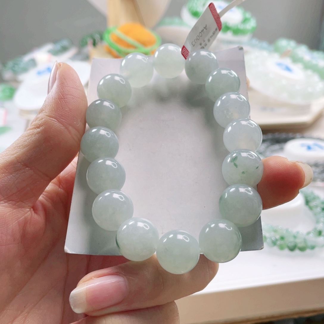 ****翡翠未镶嵌手链手串13+