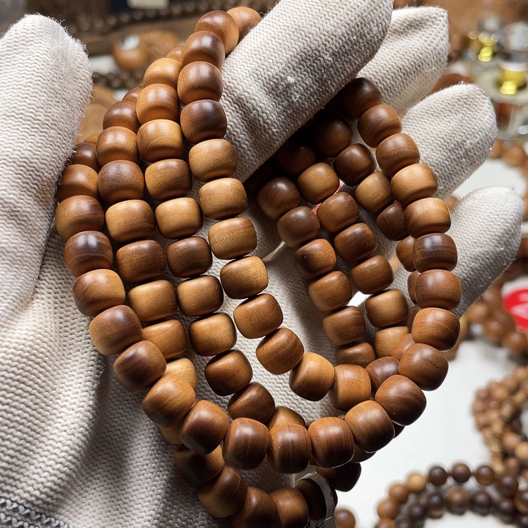 O***哥手串/手链檀香木老山檀香108红肉横纹