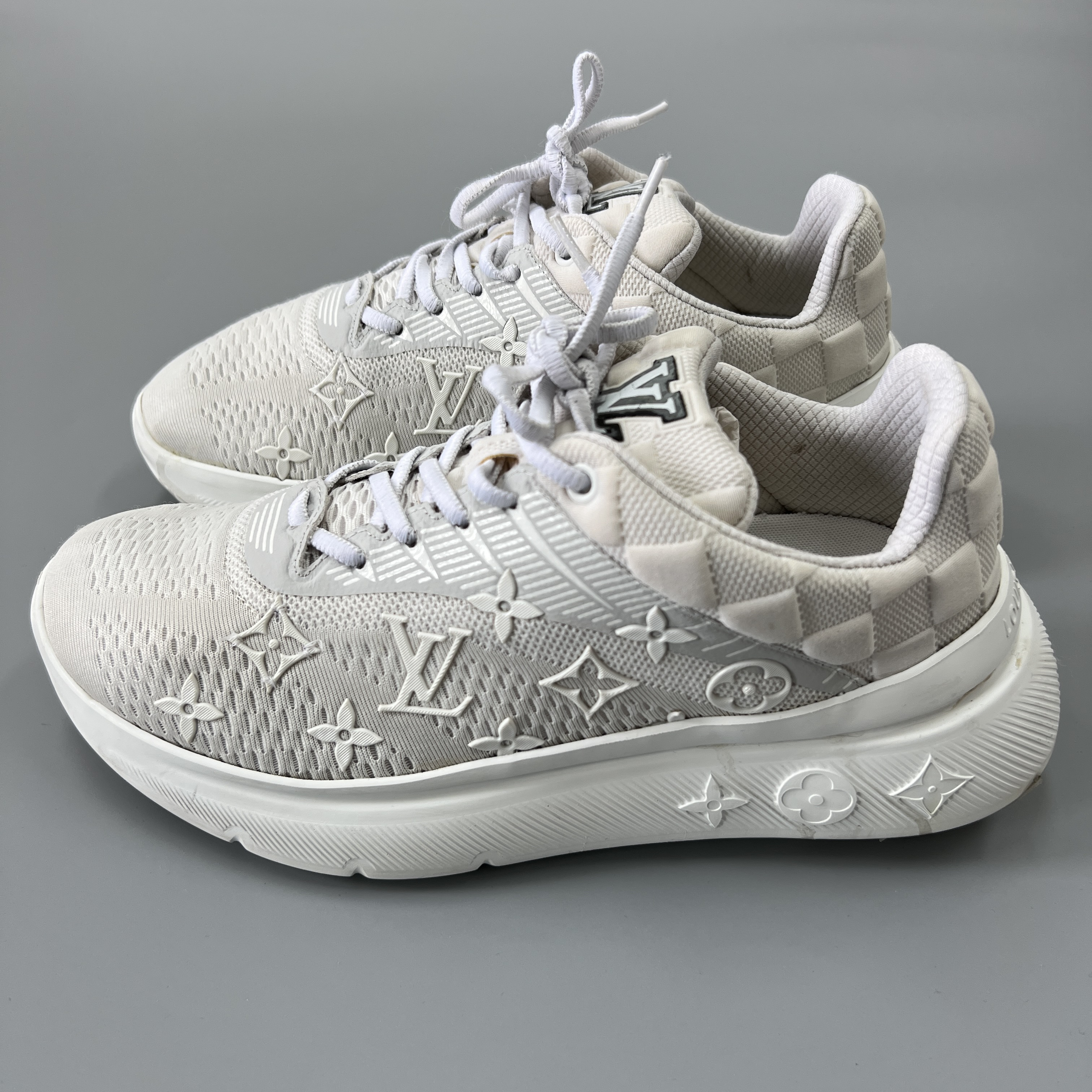 95新 LouisVuitton/路易威登 Show Up老花logo织物休闲鞋 39.5码/