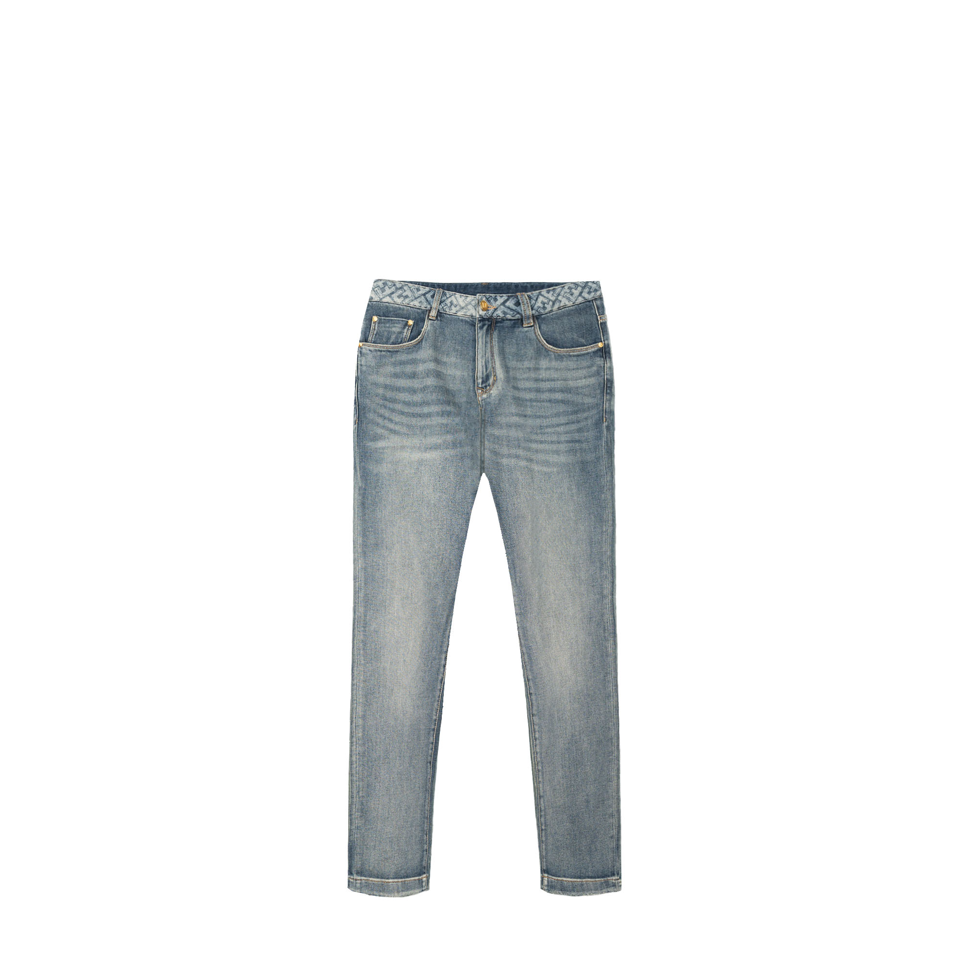 朗尼芬迪春季新款男士潮流时尚浅蓝牛仔裤7319446150