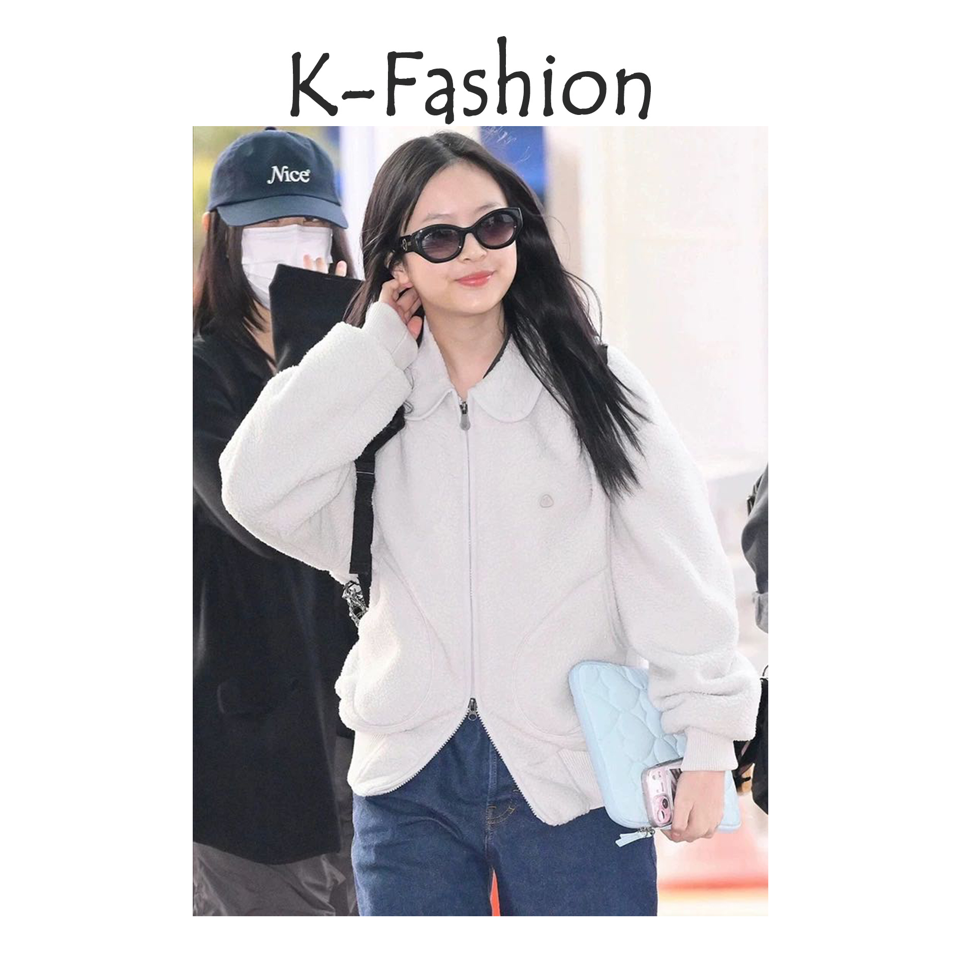 【明星同款】COY原单哈尼同款螺纹下摆韩版娃娃领设计感冬季外套