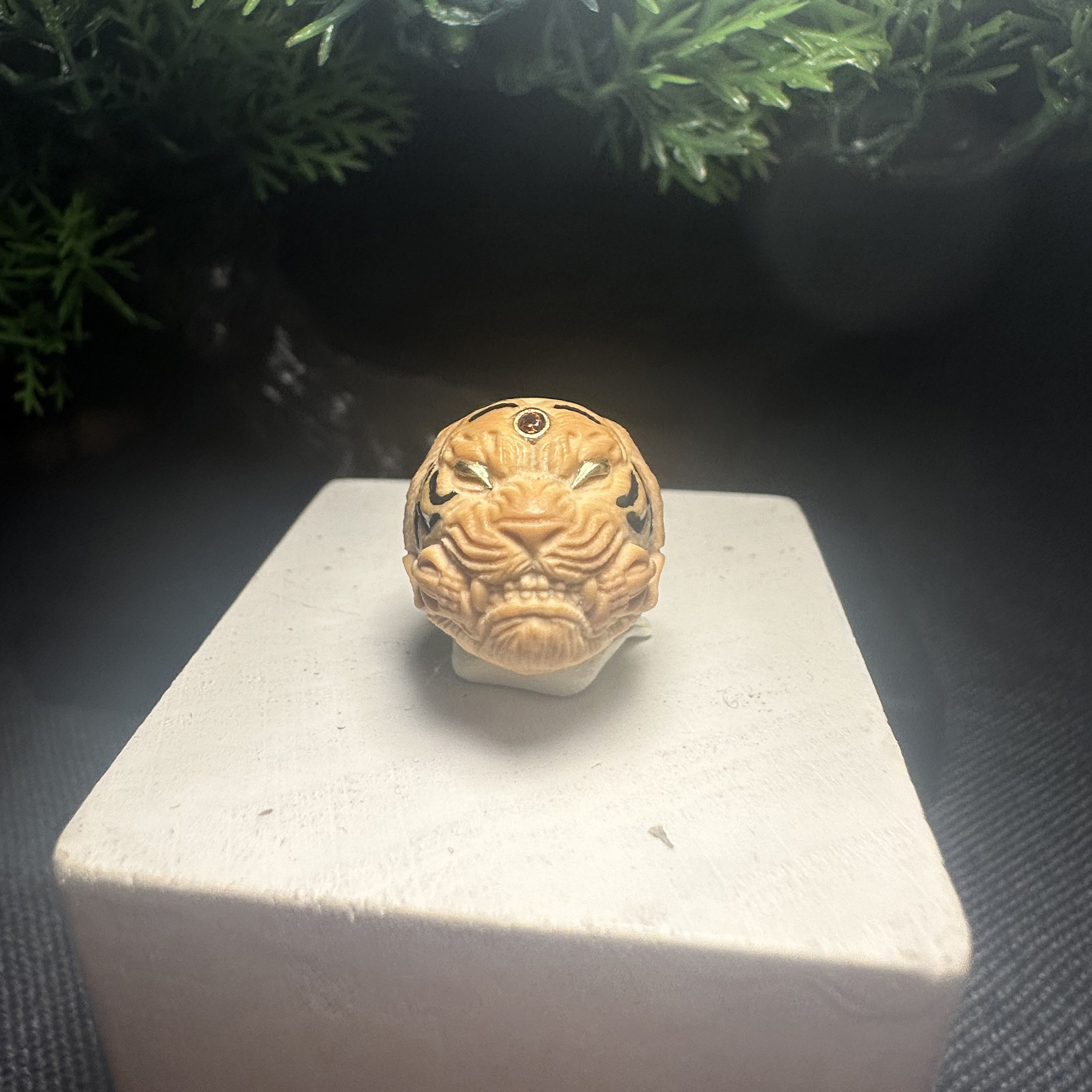 猴头核桃单颗配饰老虎山君