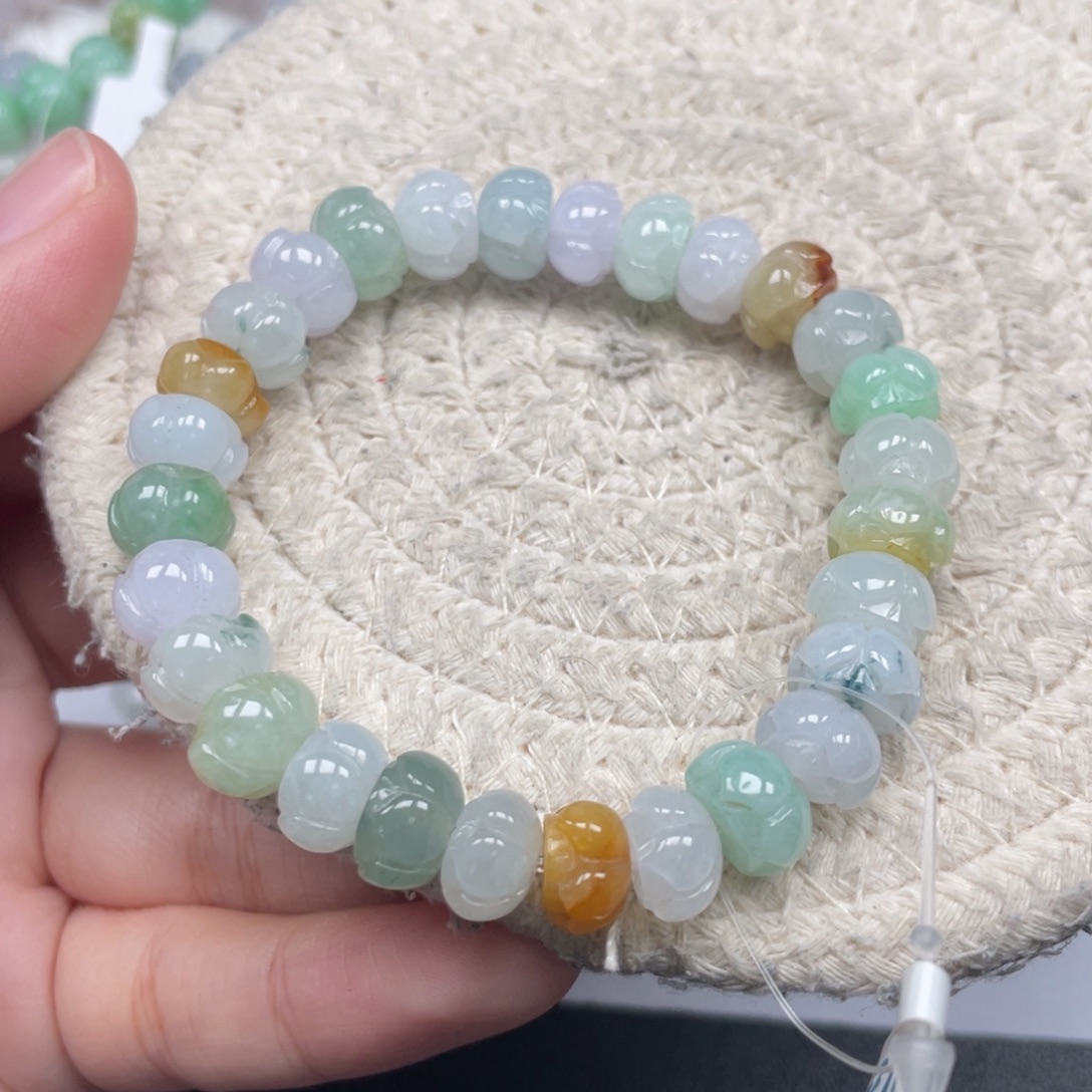 翡翠未镶嵌颈饰天然A货缅甸翡翠9.7mm