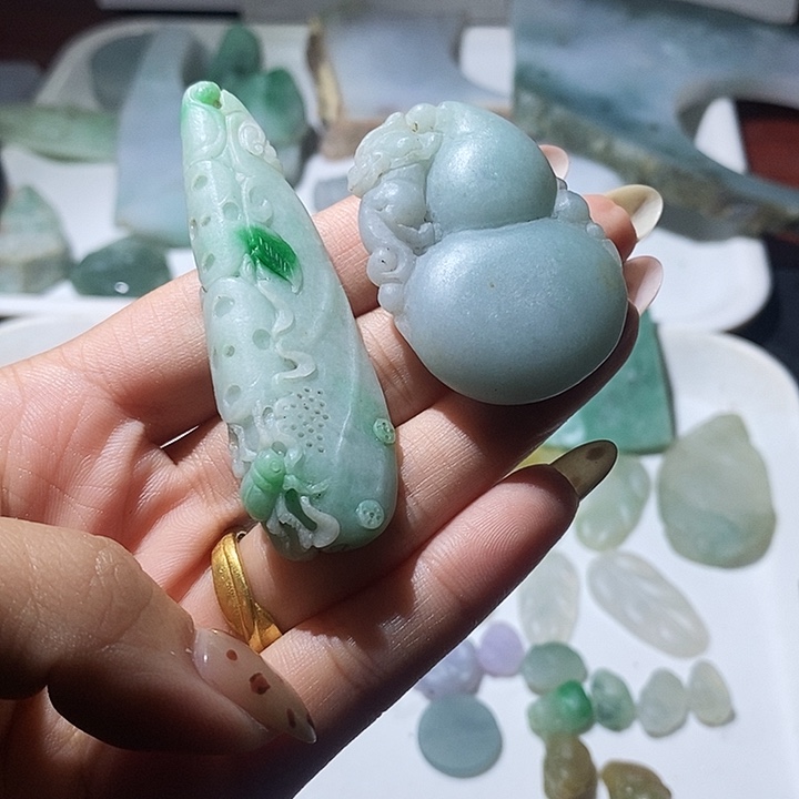 相***真翡翠散珠天然翡翠