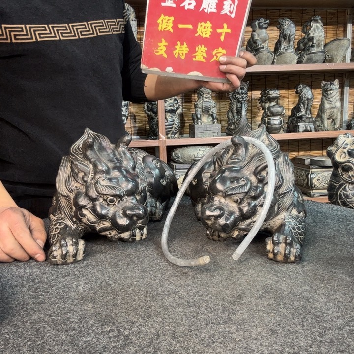 石材天然青石雕刻打孔