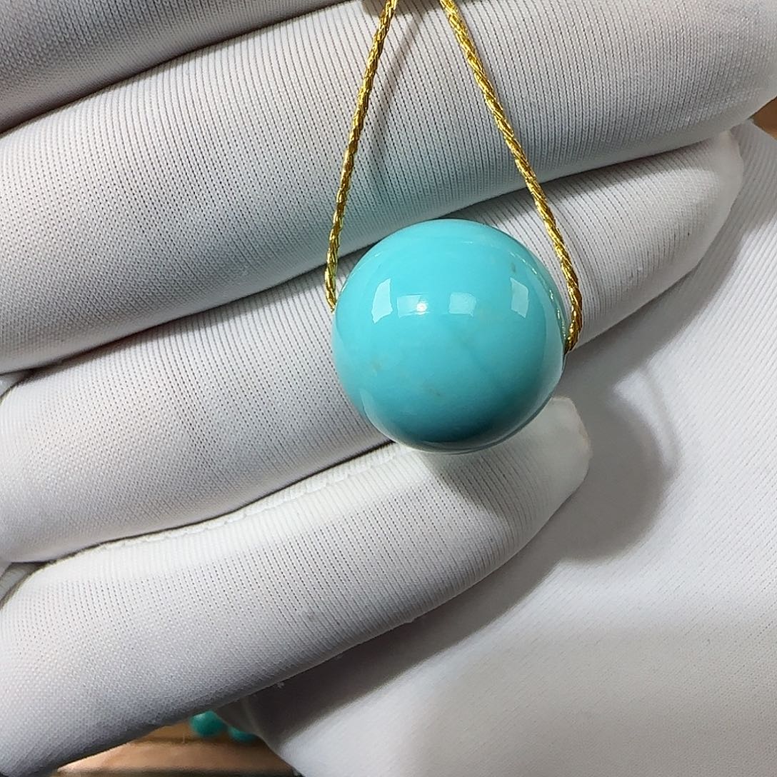 绿松石未镶嵌15mm➕单珠