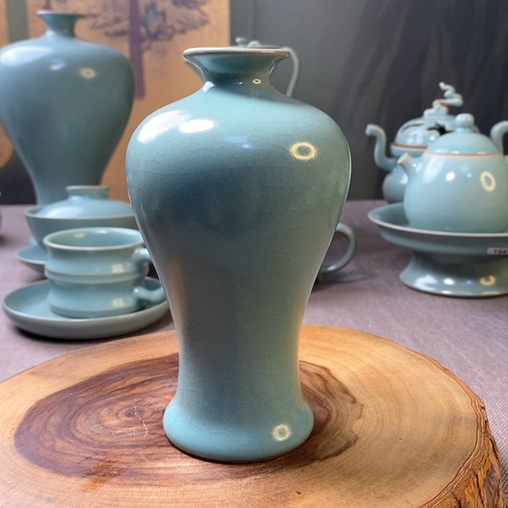 梅瓶一级微一汝瓷