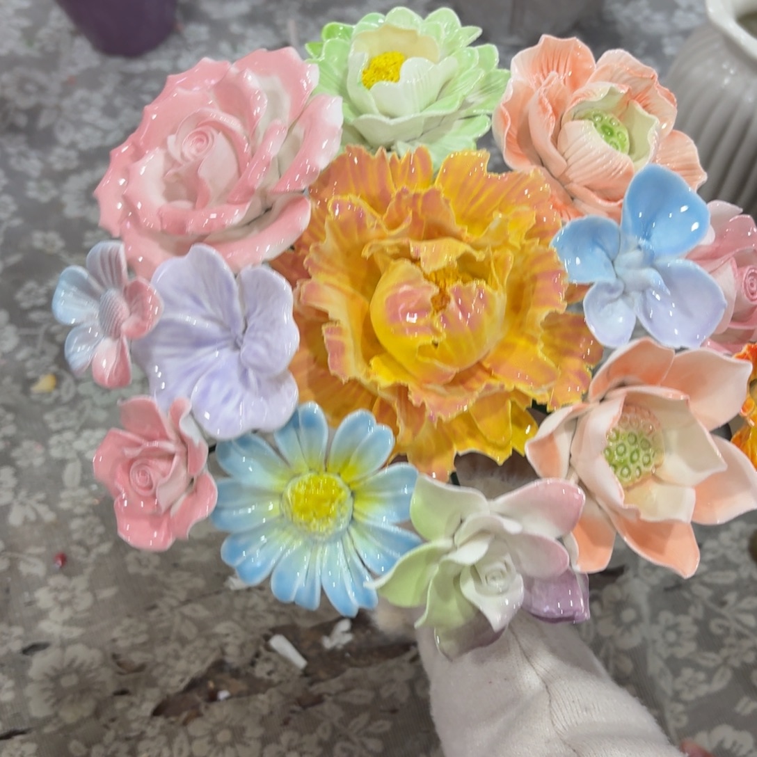 228 陶瓷花拍满20元发货退款拉黑