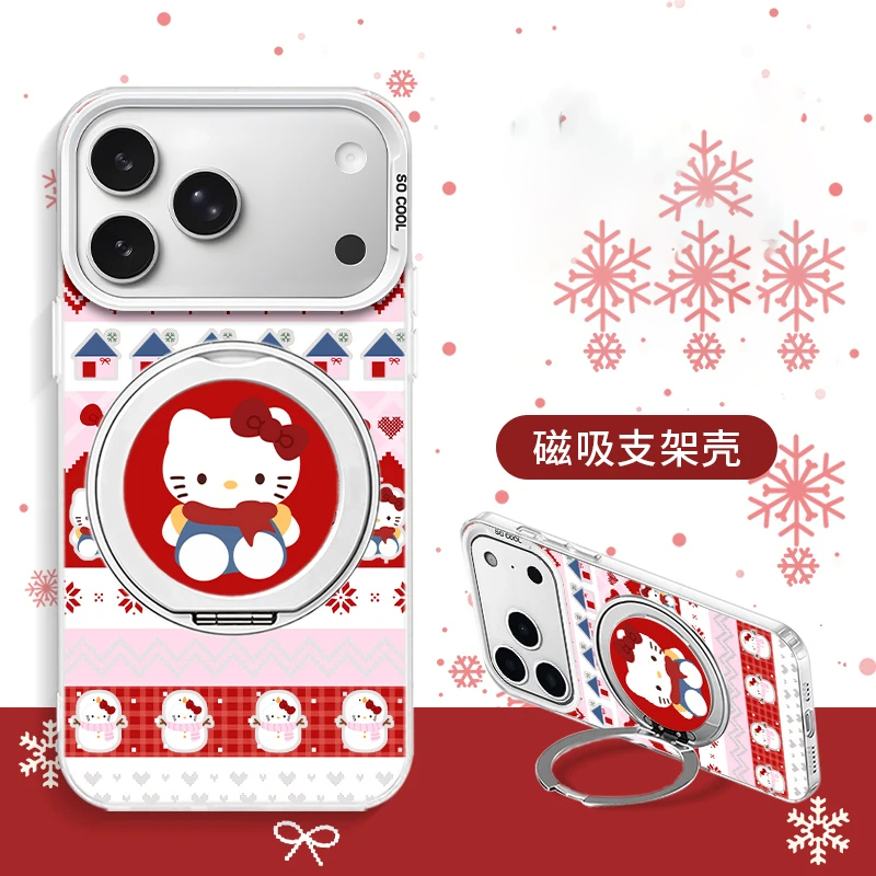 彩银雪人凯蒂适用苹果17手机壳iPhone16华为OPPO小米534vivo2男女