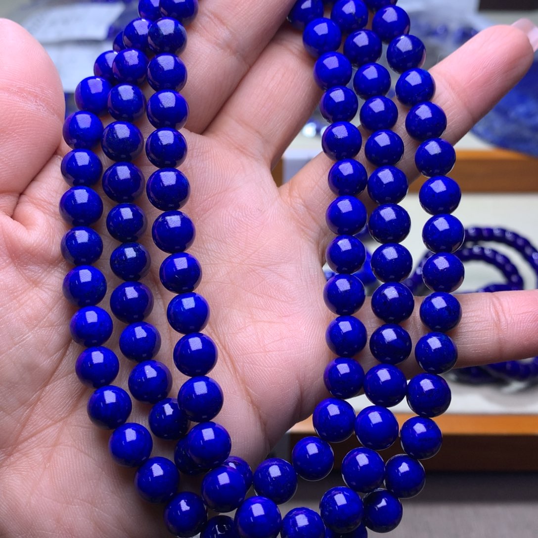 青金石手链未镶嵌8m B0216