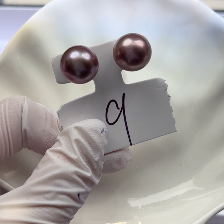 淡水珍珠耳饰银S925镶嵌