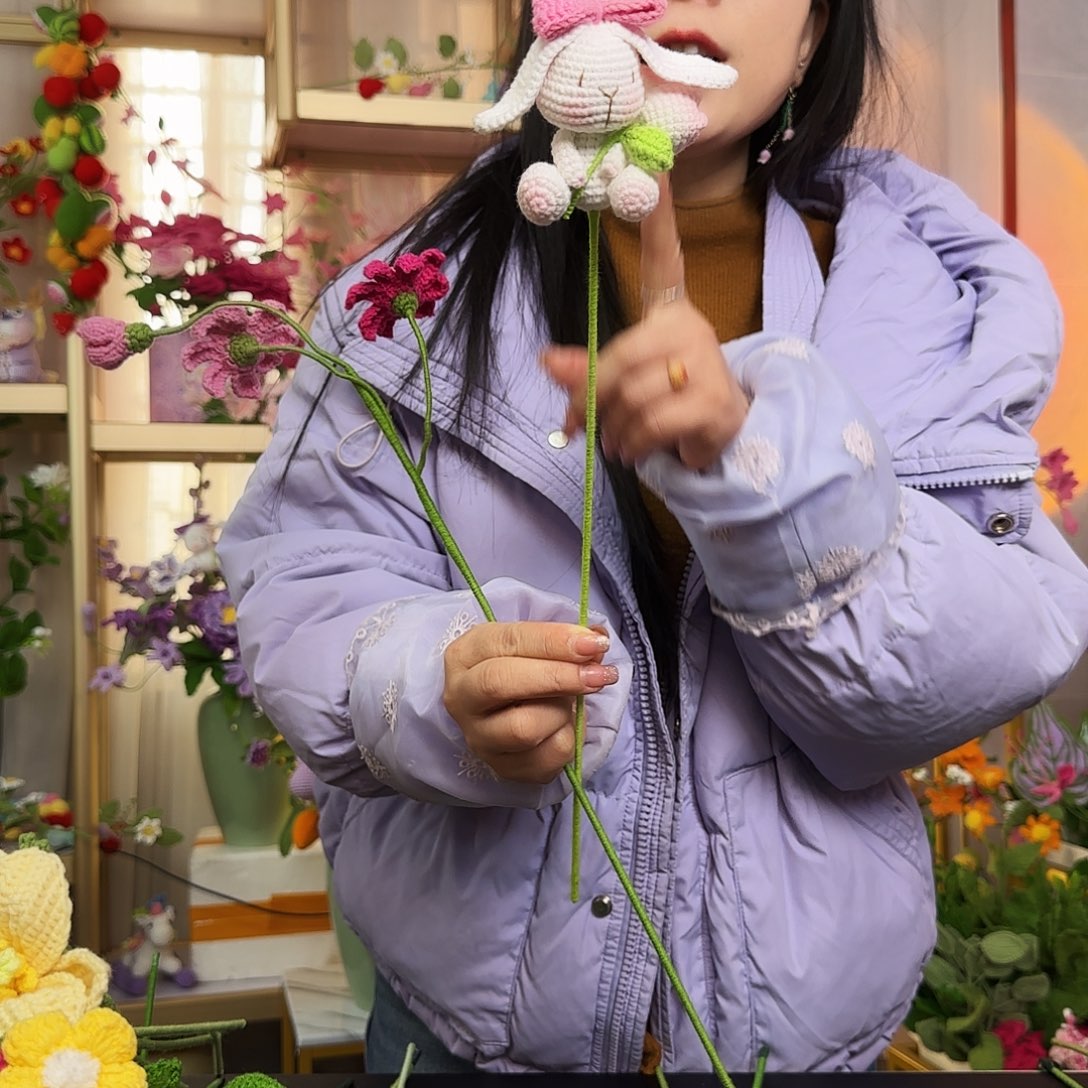 手工钩织设计花束