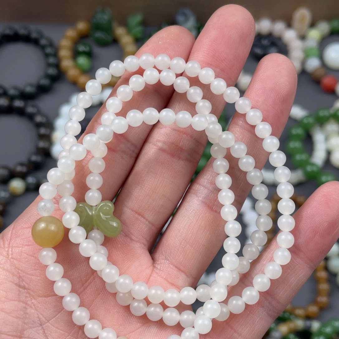 和田玉手串未镶嵌