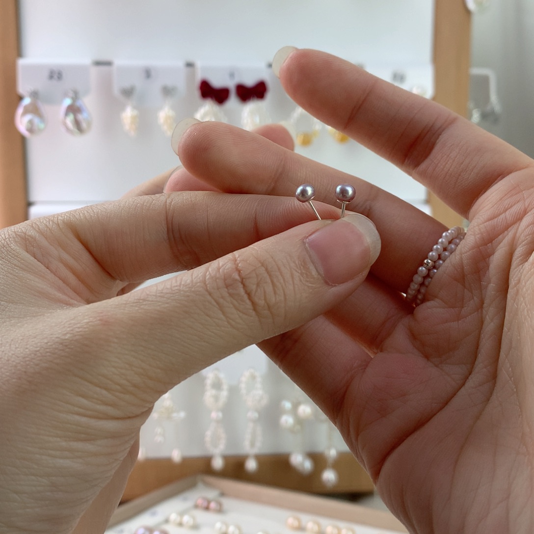 未镶嵌耳饰淡水珍珠