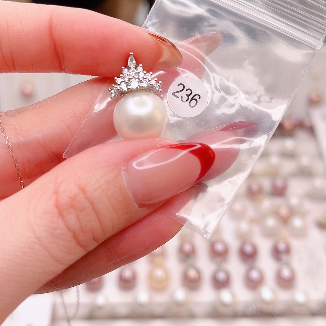 合金淡水珍珠吊坠(赠链)