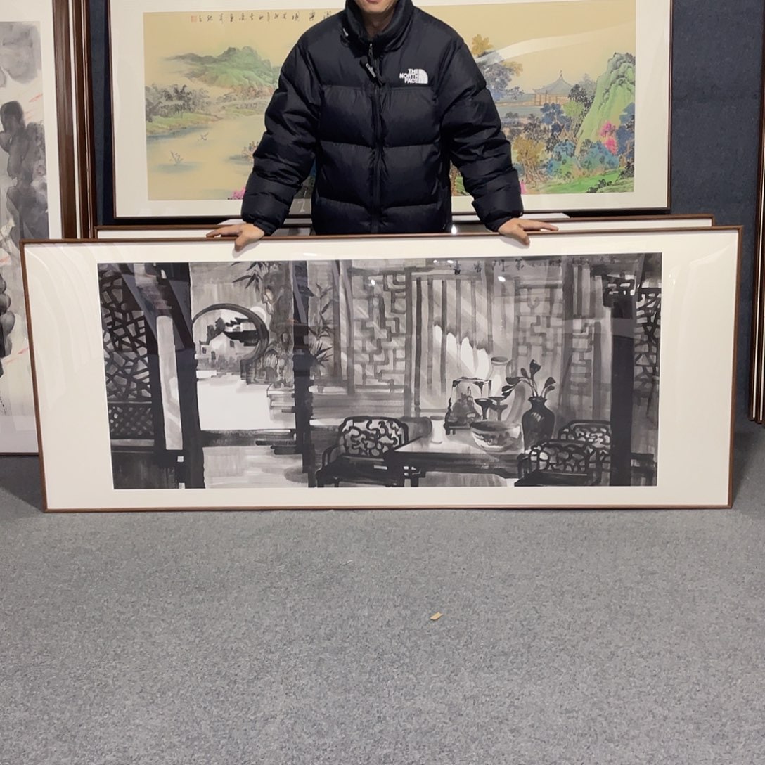 国画咖*国画带框作品发货