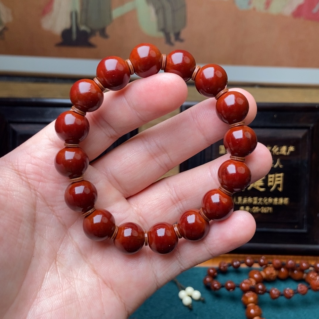 手串橄榄核光珠1.3